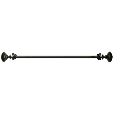Tringle à rideaux simple décorative pour fenêtre avec rideaux réglables moka de 0,75 pouce de diamètre Woven Trends