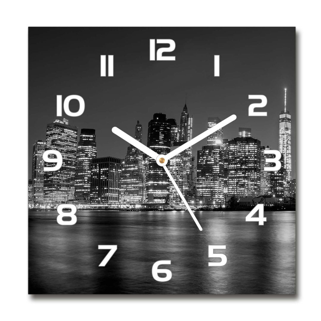 Analoge Wanduhr Jerrimiah Manhattan by Night 60 cm Geräuschlos