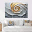 Ensemble de salon art mural blanc et or Dance of Joy I - Abstract Spirals-107186768-107186784