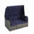 5 Pieces Outdoor Patio Wicker Daybed Furniture Set with Retractable Canopy, Storable Side Table, and Soft Cushions for Relaxing in Your Backyard or Porch-1200676364