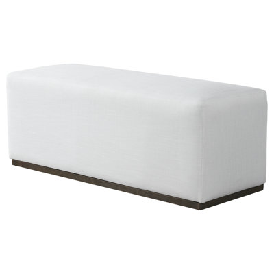 Rectangle White Wood - Fabric , 48.53 Inches Long, 18.66 Wide, 18.51 Tall, 33.99 Pounds, Simple Elegant Design Sense, Comfortable Sitting Experience, And Unbreakable, Multiple Functionalities For