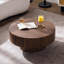 Table basse ronde en bois de 30,51 pouces pour table de salon noyer convenant à la chambre à coucher, au salon et au bureau