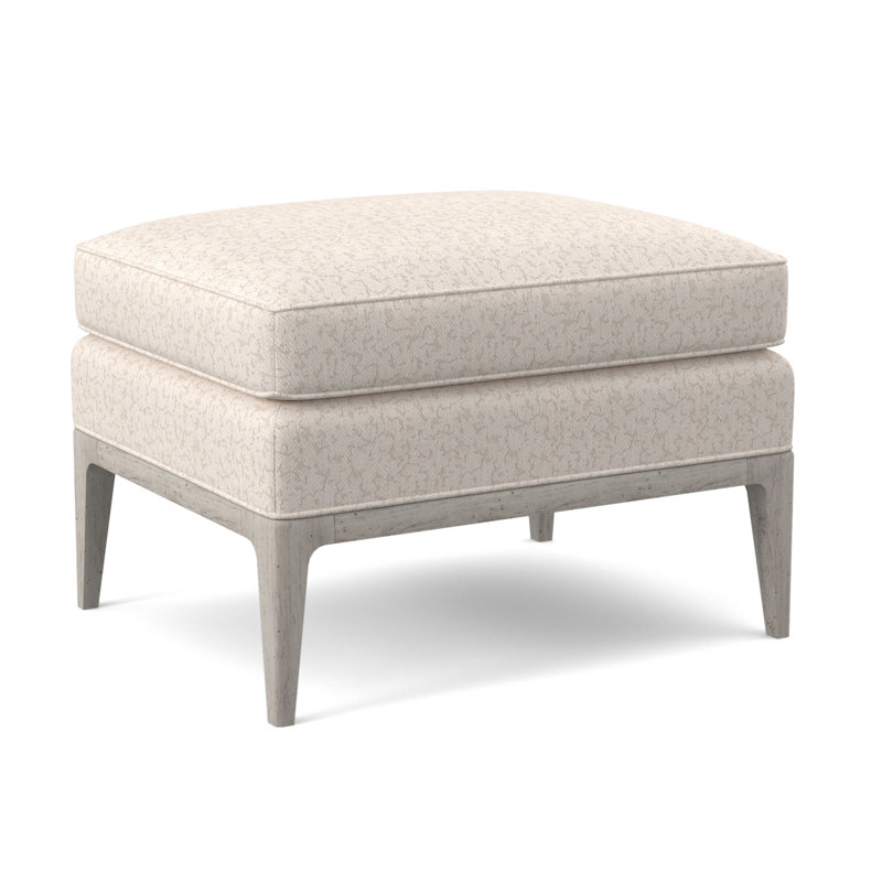 Repose-pieds rectangulaire 28 po Claxton, Bisque, Écaille de tortue lin