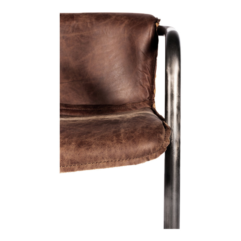Chaise en cuir véritable Higbee