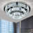 Markiese 32" Crystal Chandelier 3-Tier Round Ring Chrome Ceiling Light Fixture for Kitchen 3000-6000k
