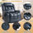Power Lift Recliner Chair Dual Motor, Infinite Position Lay Flat Recliners for Adult & Elderly with Heat & Massage, Large, Type-C Charge, Lumbar Pillow for Living Room, Leather (Blue)-1216181076