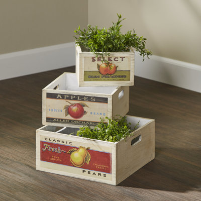 WaldImports Solid Wood Decorative Bin