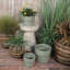 Mushroom Set of Three Ceramic Planters - 10" x 10" x 9"-1412844041