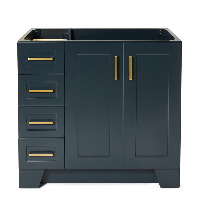 Base de meuble-lavabo simple 36 po Sawyer, Bleu minuit