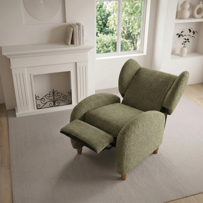 Fauteuil d'appoint inclinable convertible Nordic avec dossier incurvé