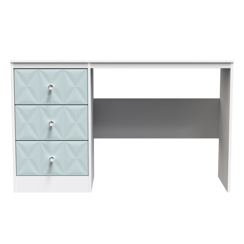 Ceinwen 3 Drawer Desk (Ready Assembled), Duck/White