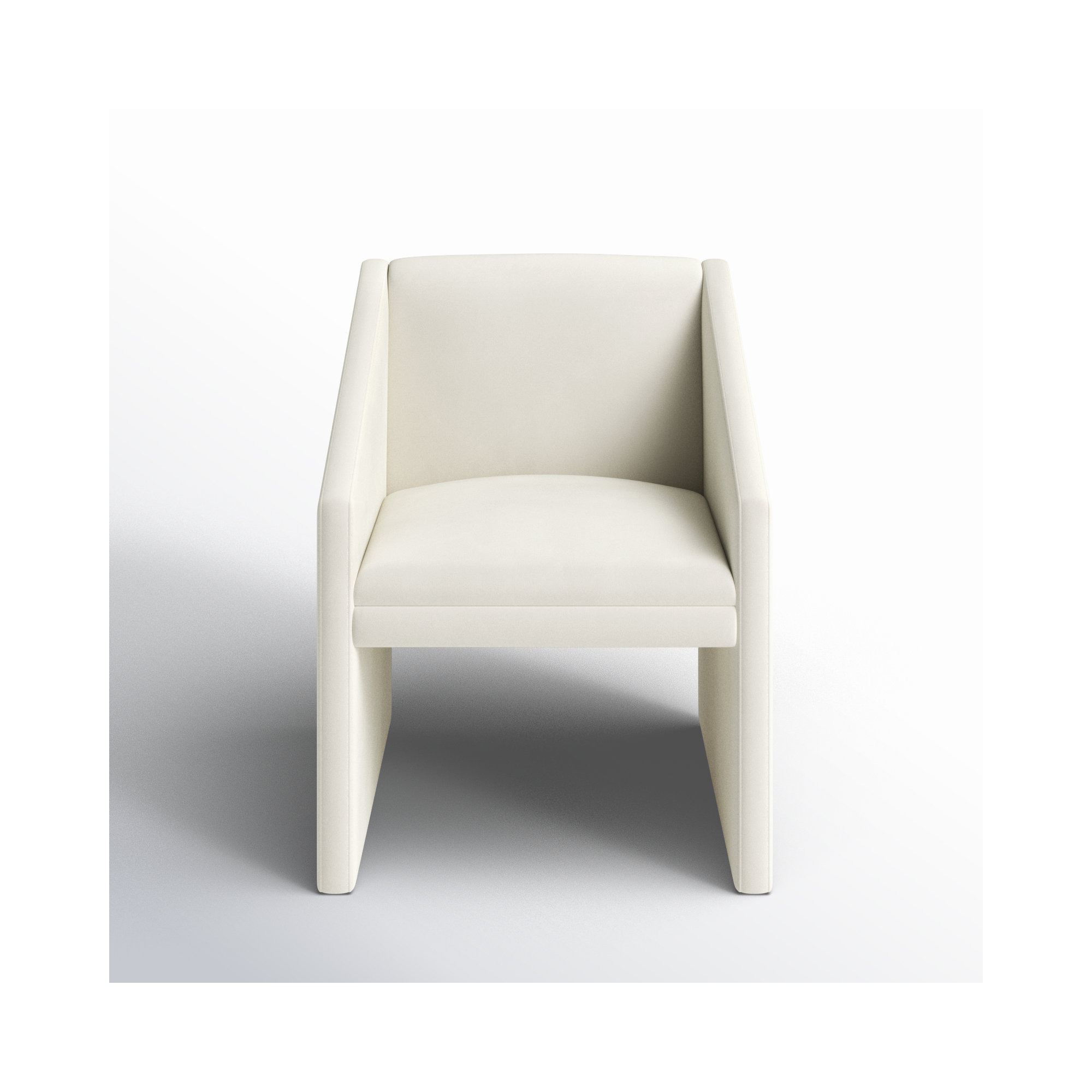 Dimeo Upholstered Armchair, Ivory Velvet
