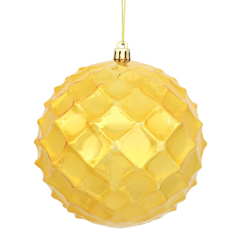 Ornement de Noël babiole brillant, Or antique, 4