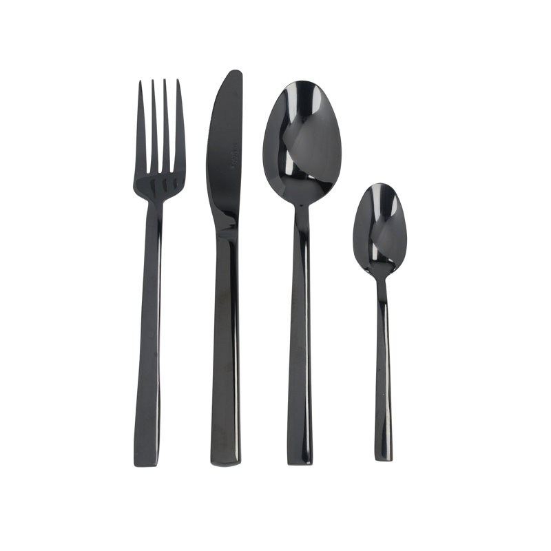 Mikasa Ciara Diseno 16 Piece Cutlery Set, Black
