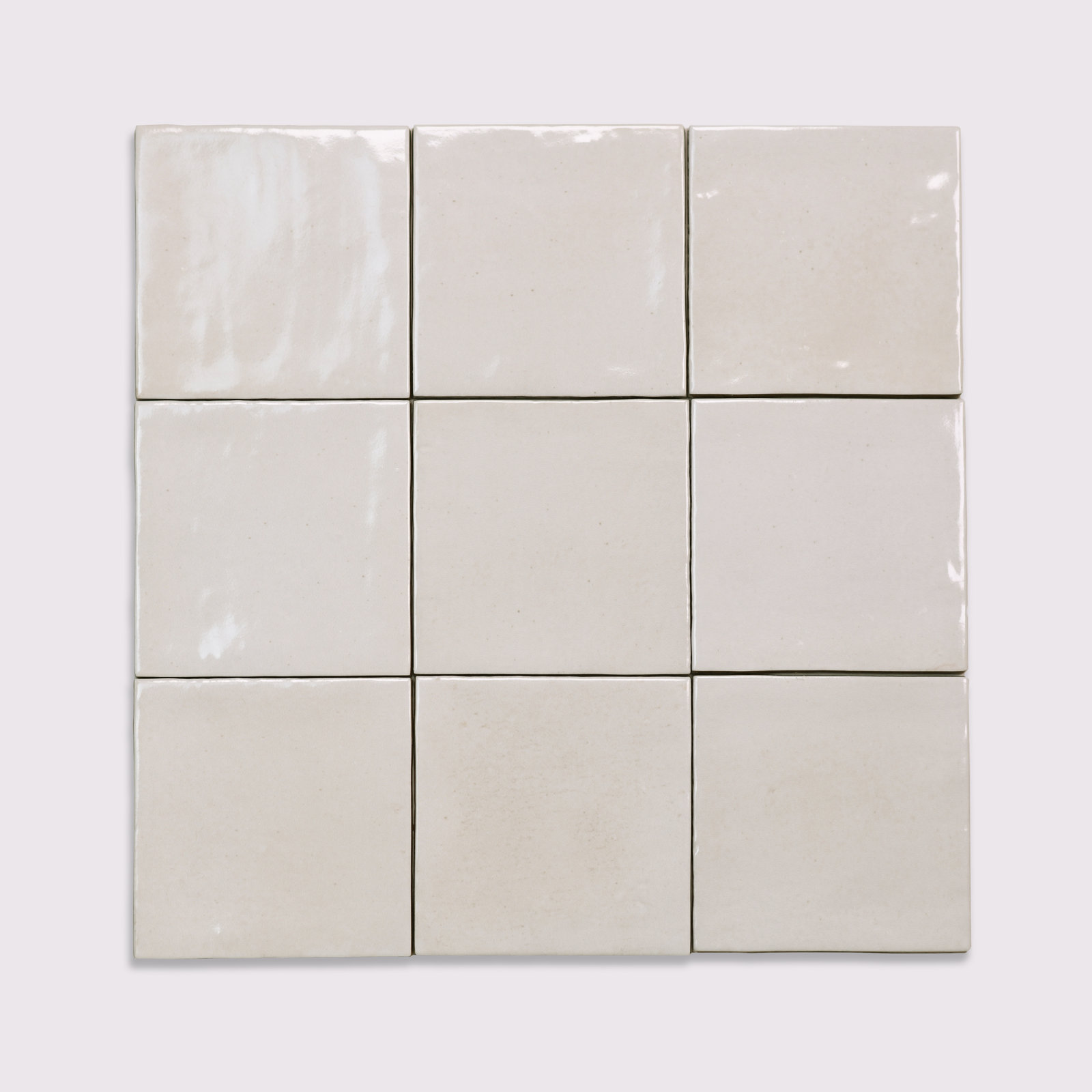 Celine 4" x 4" Porcelain Tile, Gloss, White, Stone Look/Vintage