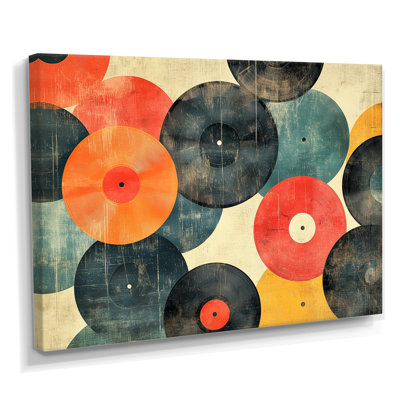 Toile de musique Mid-Century, vinyle rétro, Dejahnae