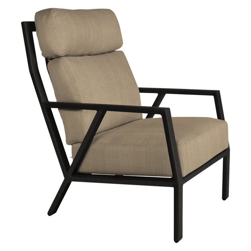 Aris Outdoor Lounge Chair, Carbon Black, Sahara Cafe
