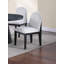 Chaise d'appoint ergonomique en tissu blanc