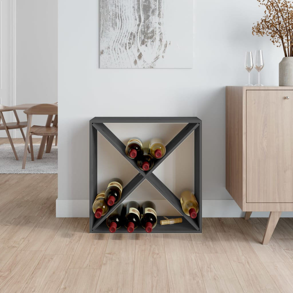 4 Bottle Solid Wood Floor Wine Bottle Rack