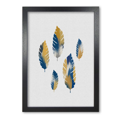 Leaves Blue & Yellow - Print