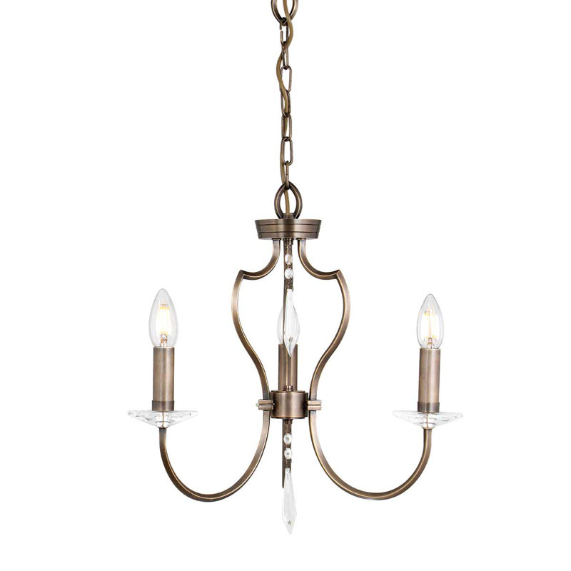 Noi 3 - Light Candle Style Chandelier, Dark Bronze