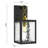 Godehard 1 - Light 15.35'' H Black/Gold Outdoor Wall Lantern with Dusk to Dawn