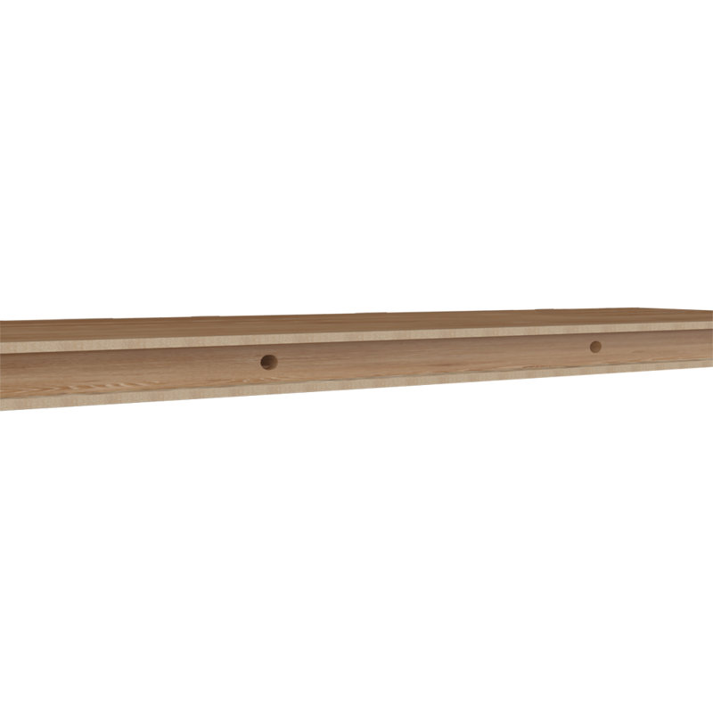 Floating Shelf Lyle, Living Room, Pine, Beige Wood, 1.5" H x 47.3" W x 9.8" D