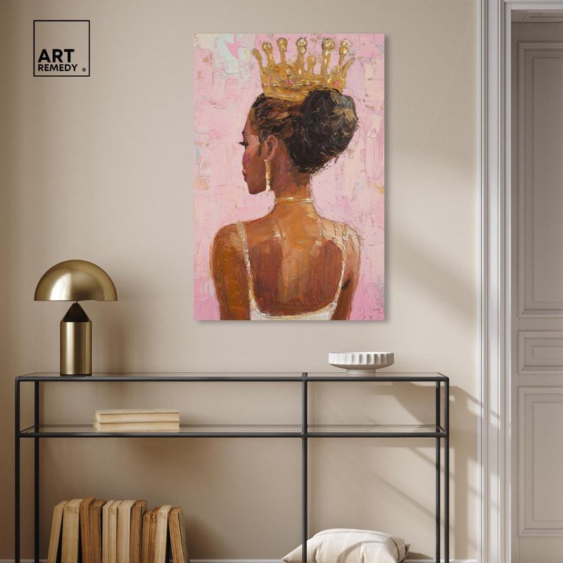 Glossy Allure Canvas Ebony Portrait Art by Art Remedy, Wrapped Canvas, 36" H x 24" W