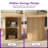 86.6'' Modern Oval Dining Table with Double Storage Shelves&Sliding Doors for 6-8 People,Natural Oak-970804265