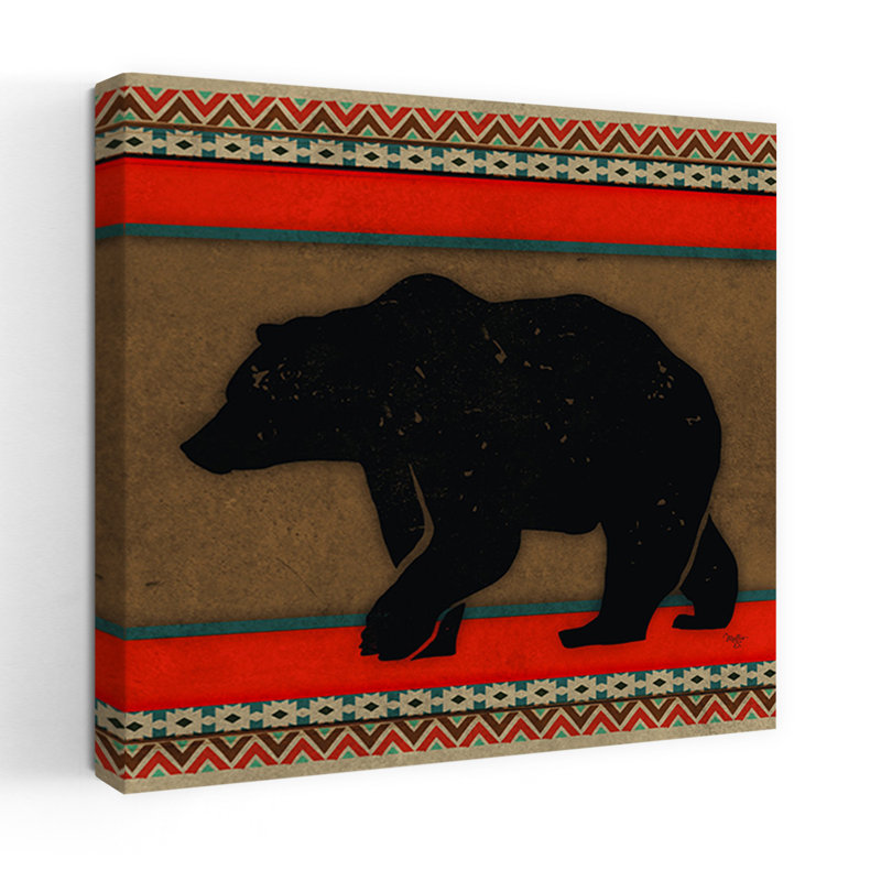 «Out West Bear», art d'ours contemporain, H 18 po x l 18 po