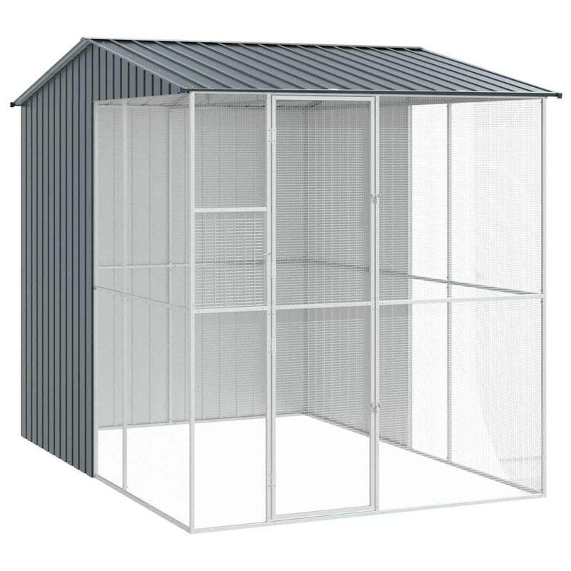 247cm Steel Floor Bird Cage, Anthracite