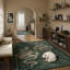 Tapis vert délavé Palx 5 x 7 de Palos Vintage-487847338
