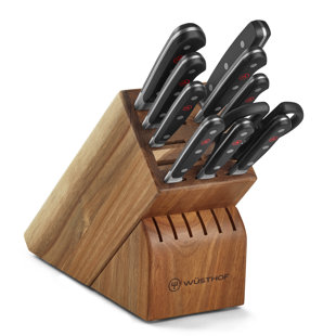 Classic Colour Knife Set With Knife Block 8 Pieces, Velvet Oyster