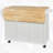 Kitchen Island with Solid Wood Drop-Leaf & 3 Storage Drawers-424670860