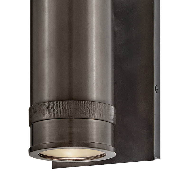 Pratt 19" Aluminum Pivotable Wall Mount Lantern, Black Oxide