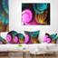 Abstrait fractal coloré - Coussin imprimé abstrait