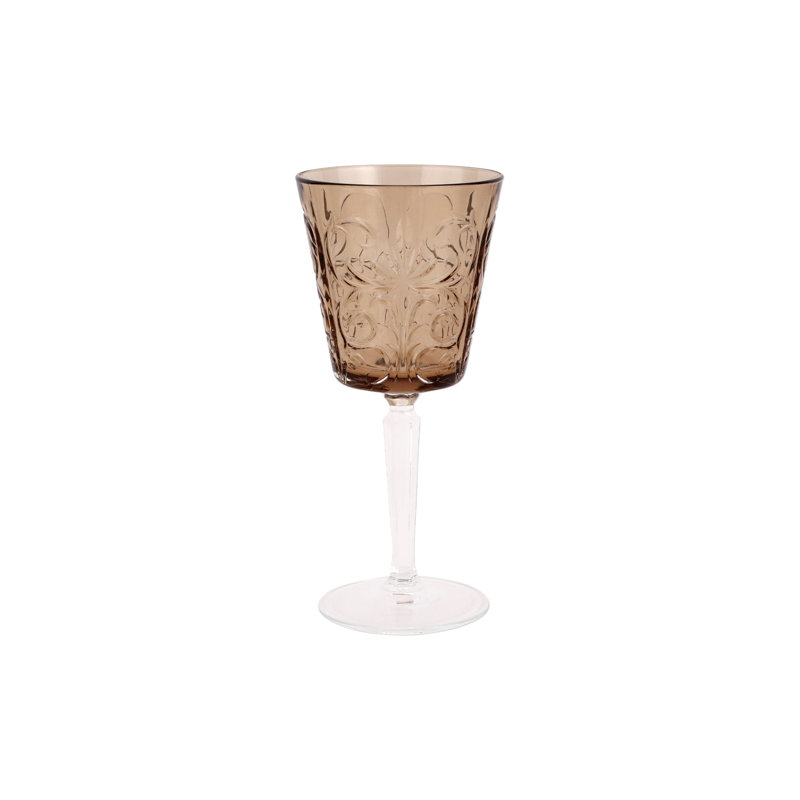 Barocco 8oz. Handmade Wine Glass, Tortoise