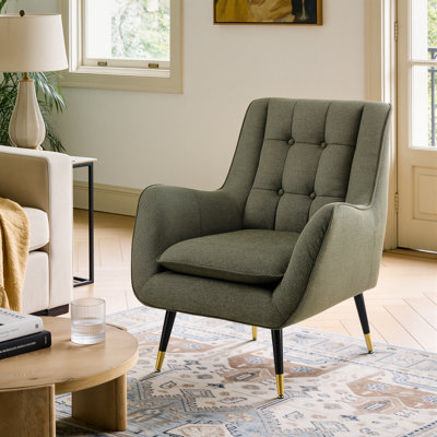 Brianne 30.31'' W Tufted Upholstered Accent Armchair
