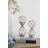 Clear 30-Minute Hourglass With White Sand And Tan Cotton Netting-633419729