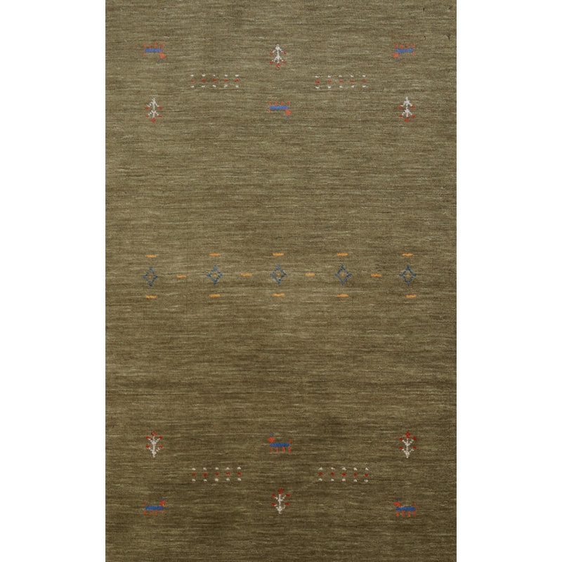Tapis vert Gabbeh 3x5