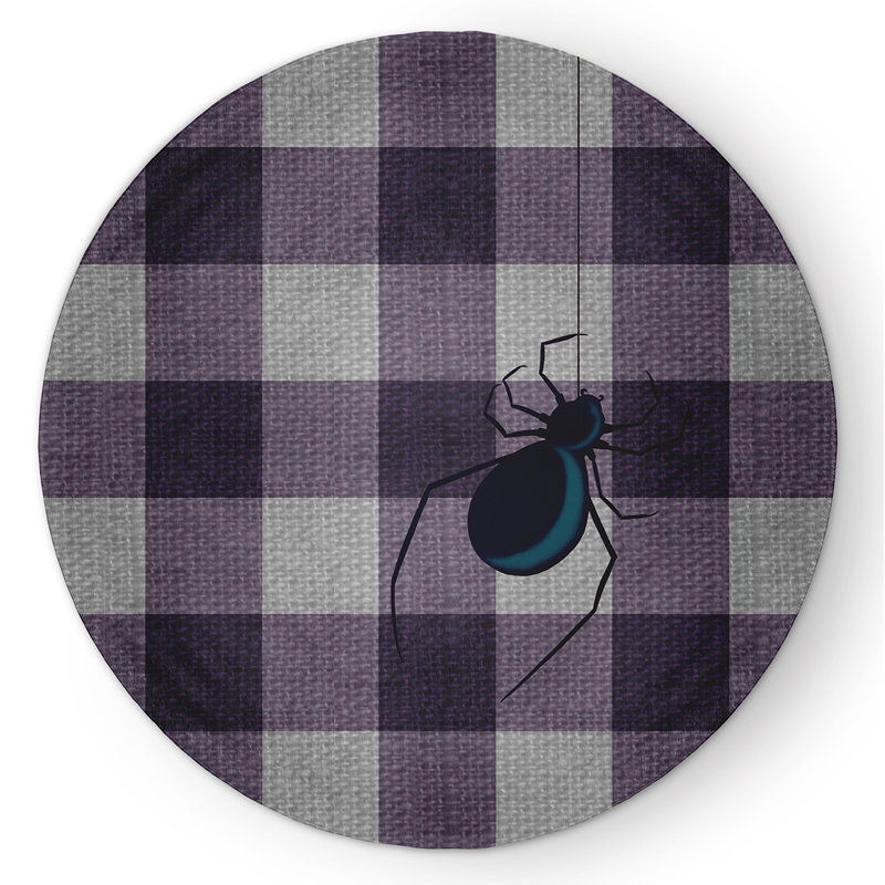 Jonkan Chenille Plaid Indoor Rug, Round 5'