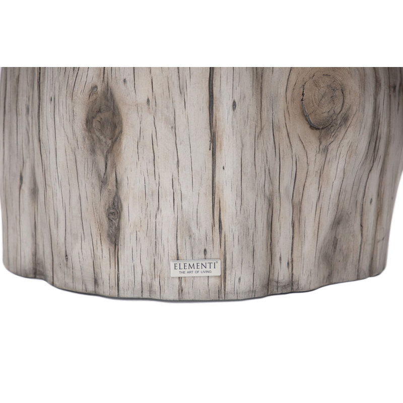 DAINTREE Concrete Coffee Table in Wood Look 70 x 67 x 40.6 cm, Beige wood