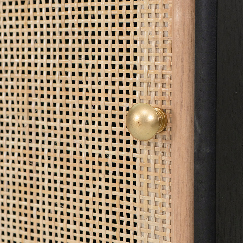 Shriner Accent Cabinet, Black/Natural
