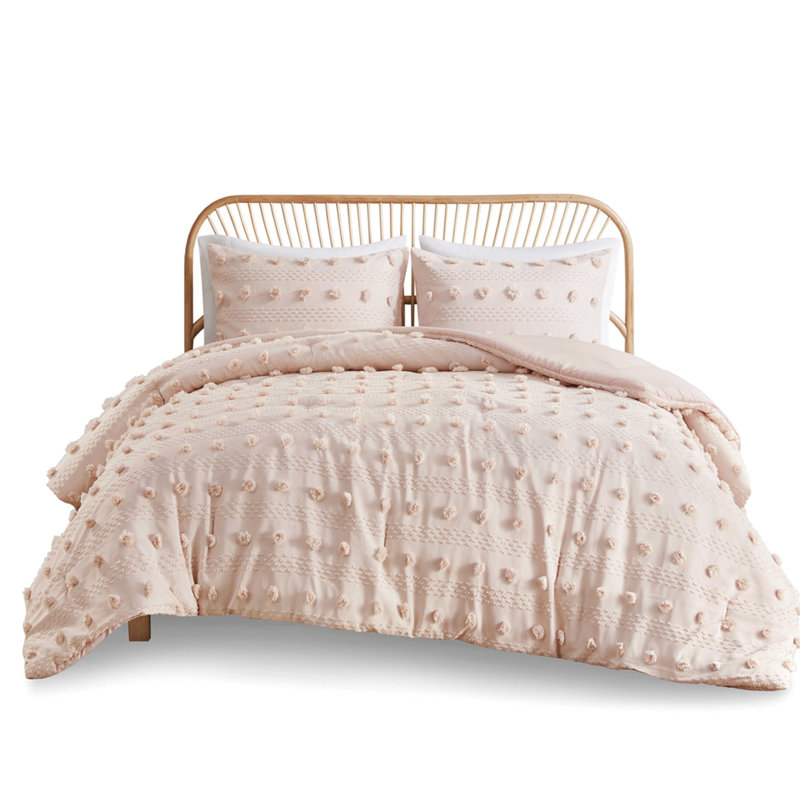 Bedding - Microfiber Reverse, Filled, Wrinkle Comforter Soft, , , Long-lasting, King Comforter + 2 King Shams, Pink