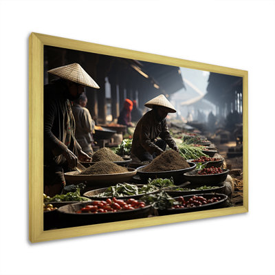 «Farmers In Vietnamese Farmers Market I», reproduction d'art sur toile