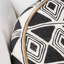 Nubia Rustic Geometric Cotton Round Throw Pillow