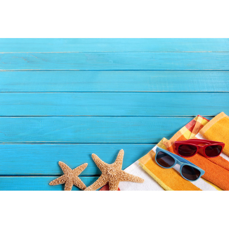 Beach Scene - Wrapped Canvas Print, 81cm H x 122cm W x 3.8cm D