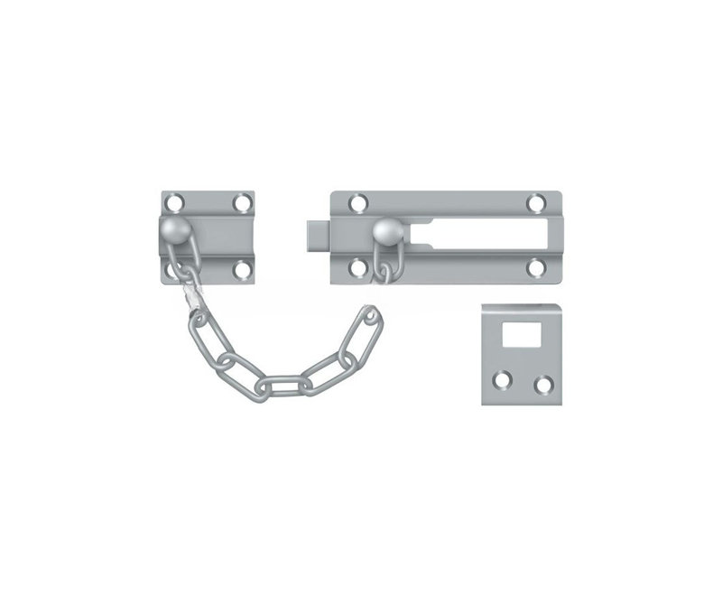 Deltana CDG35U26D Door Guard, Chain / Doorbolt in Brushed Chrome, Brushed Chrome