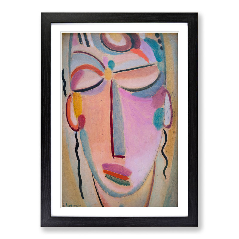 Meditation Vol.1 by Alexej Von Jawlensky - Picture Frame Painting, Black Framed, 65cm H x 48cm W x 2cm D