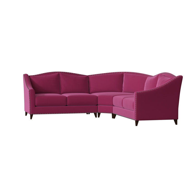 Canapé modulaire Carolina, Rose Klein, Noyer, Graphite